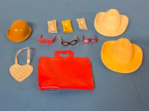 Vintage Barbie Ken Doll Accessories Lot Purses Hats Sunglasses 80s