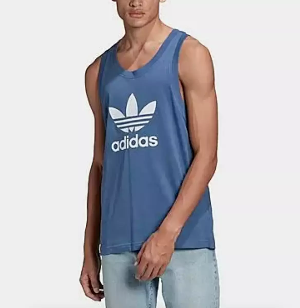 Adidas Originals 37234 Men s Blue Trefoil Tank Top Size Small eBay