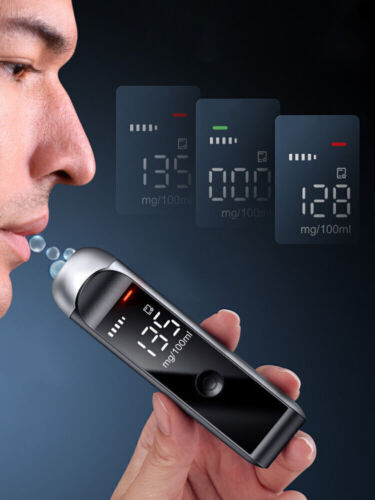 Digital LCD Police Breath Breathalyzer Test Alcohol Tester Analyzer Detector - Picture 13 of 15