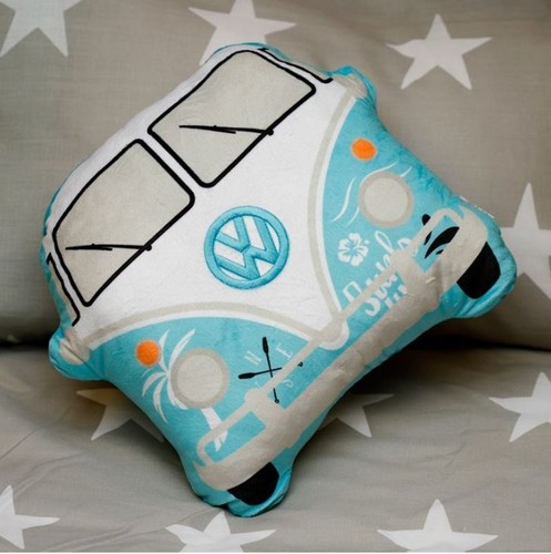 VW VOLKSWAGEN T1 BLUE / PINK / CYAN CAMPERVAN SHAPED PLUSH CUSHION NEW WITH TAGS - Picture 10 of 23