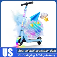 5.3" Electric Scooters for Kids Ages 6-12 Pink E Scooter With LED light - Blue