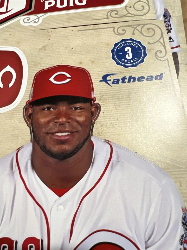 Yasiel Puig #66 FATHEAD Stickers/Decals-3 Decals Per Sheet-11 Sheets Total-Reds - Image 3 of 4