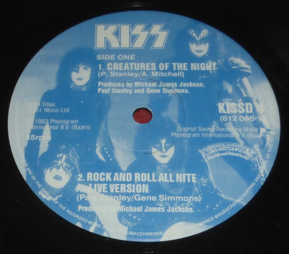 KISS-UK 12" VINYL SINGLE-CREATURES OF THE NIGHT-LTD EDITION-ETCHED AUTOGRAPHS Foto 2 de 4