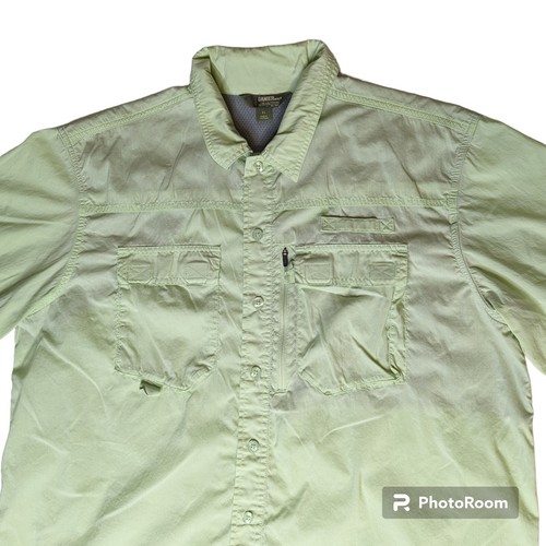 Gander Mountain Mens S Green Short Sleeve Vented Fishing Shirt Guide Series - Picture 6 of 11