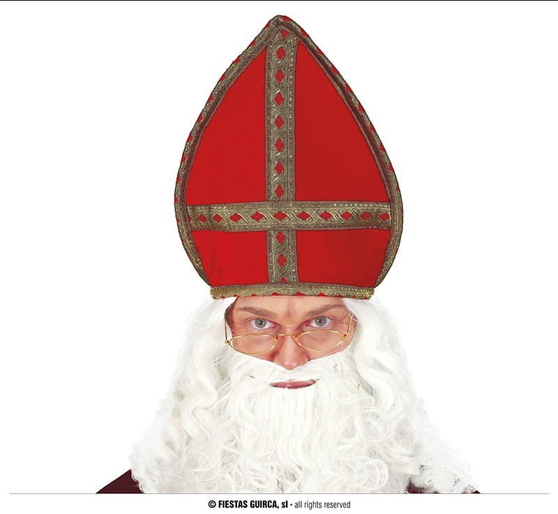 Cappello da vescovo Papa San Nicolò religioso prete curia carnevale festa a tema
