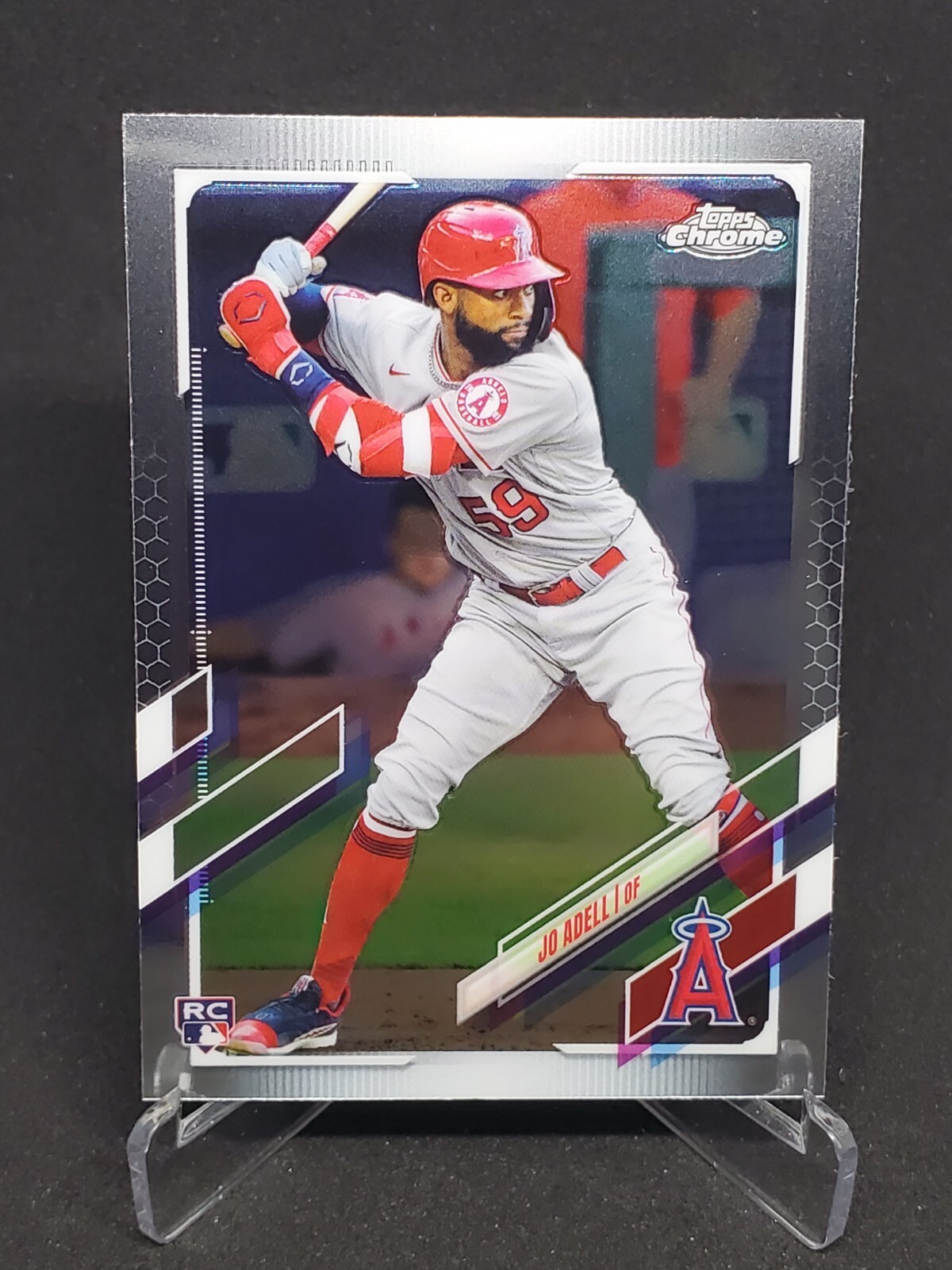 2021 Topps Chrome Jo Adell RC Rookie 142 Los Angeles Angels RC Baseball Card