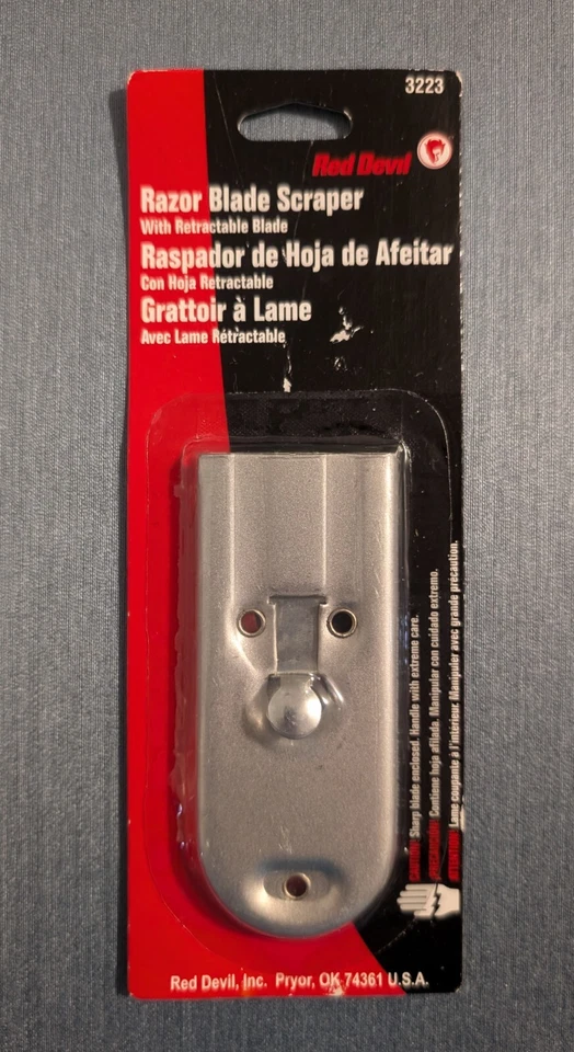 Red Devil Retractable Razor Blade Scrapers - 3223 - Silver Toned - Lot Of 4 - Image 2 of 4