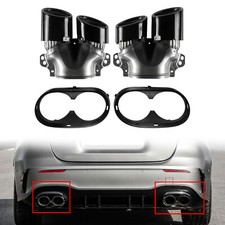 Car Rear Bumper Exhaust Pipe Quad Out For Mercedes Benz CLA W177 A35 CLA35 AMG