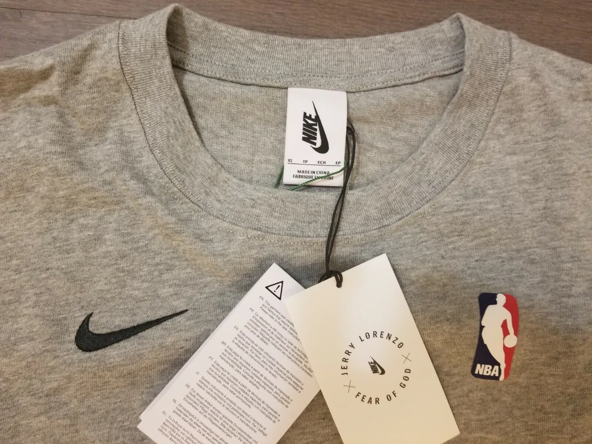 Fear Of God × Nike Grey Warm Up Tee × Size XS × New With Tags × $325