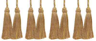 Vorhang Raffhalter Style# ICT Farbe# 4975 Rustic Gold (Set 4) Quasten