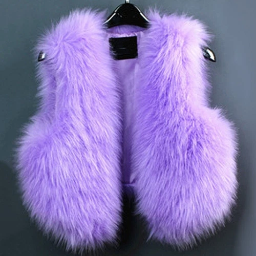 Women Faux Fur Short Vest Waistcoat Gilet Sleeveless Coat Top Outwear Warm - Bild 14 von 15