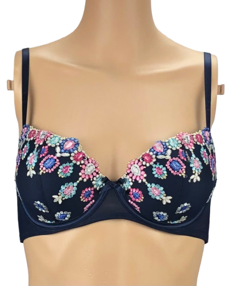 VICTORIA'S SECRET DREAM ANGELS EMBROIDERED LIGHTLY LINED BEJEWELED