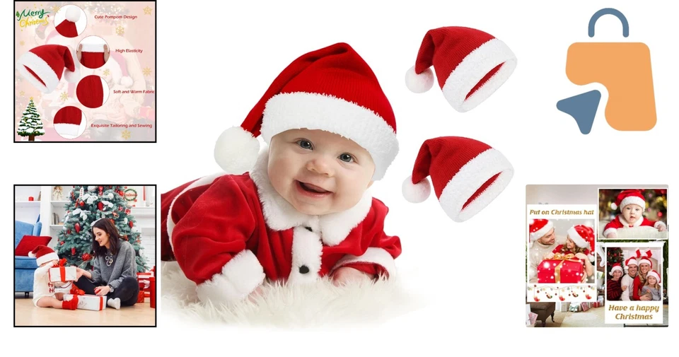 Charming Baby Girls Winter Beanie with Bow - Perfect Gift for 0-6 Month Olds - Image 2 of 4