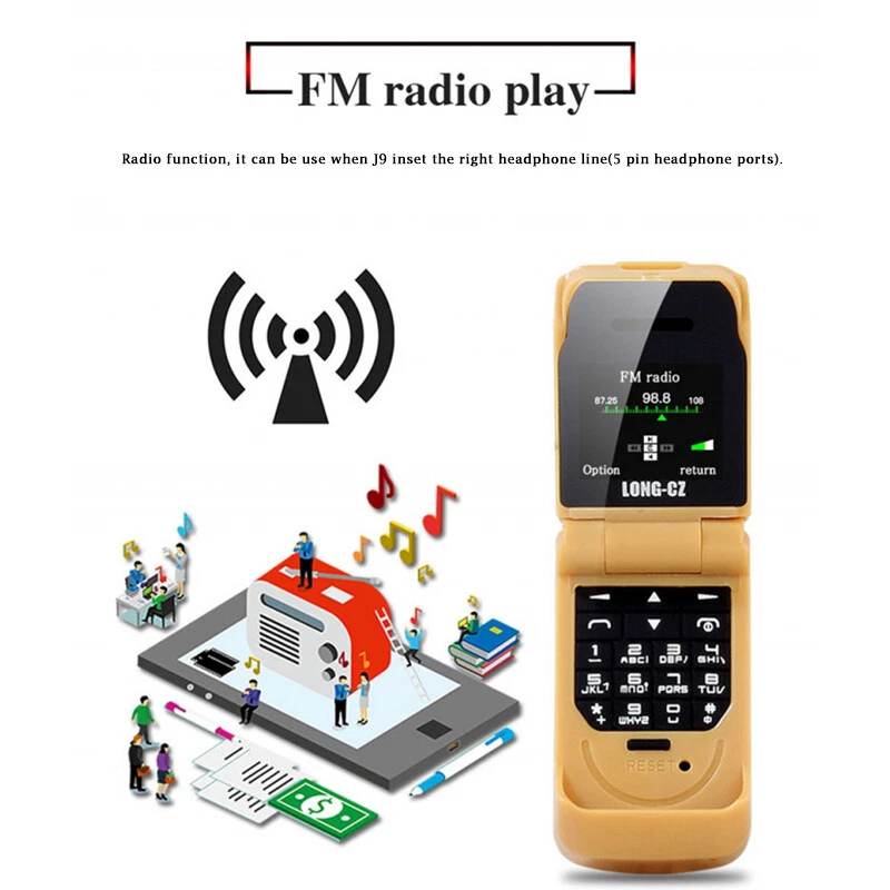Mini Flip Mobile Phone 0.66in Wireless Bluetooth Dial Magic Voice Handsfree Kids - Image 3 of 4
