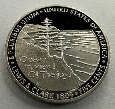 2005-S Jefferson Lewis & Clark 5cent Nickel Proof Coin from US