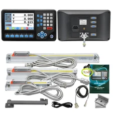 3 Axis DRO RPM Digital Readout 1um Linear Scale Glass Set Mill Milling Lathe