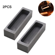 2PC Graphite Casting Ingot Mould Bar Mold For Gold Silver Copper Melting Tool US