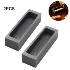 2pc High-purity Graphite Ingot Mold For Gold Silver Copper Melting Refining Tool