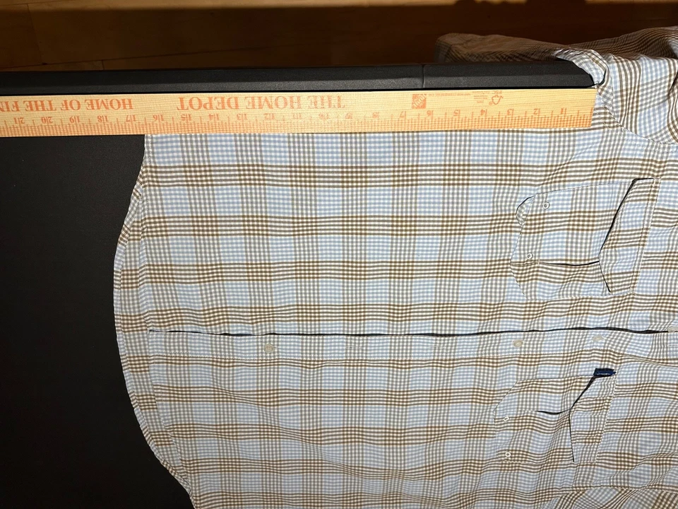 aftco sirius-tech-manga larga-ventilado-pesca-camisa azul y marrón cuadros  Foto 2 de 3