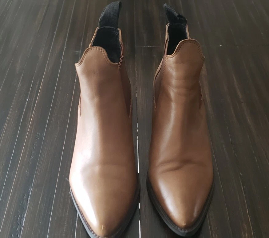 Topshop Botines Marrón Maine Brogue Chelsea Botín Para Mujer EUR 37 US 6.5 EUC Foto 2 de 4