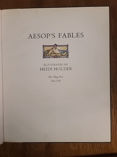 Aesop's Fables Illustrated By Heidi Holder 1st Edition 1981 - Picture 1 of 17