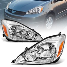 Lhrh Headlights Assembly Chrome Housing For 2004-2005 Toyota Sienna Ce Le Xle Lhrh Headlights Assembly Chrome Housing For 2004-2005 Toyota Sienna Ce Le Xle