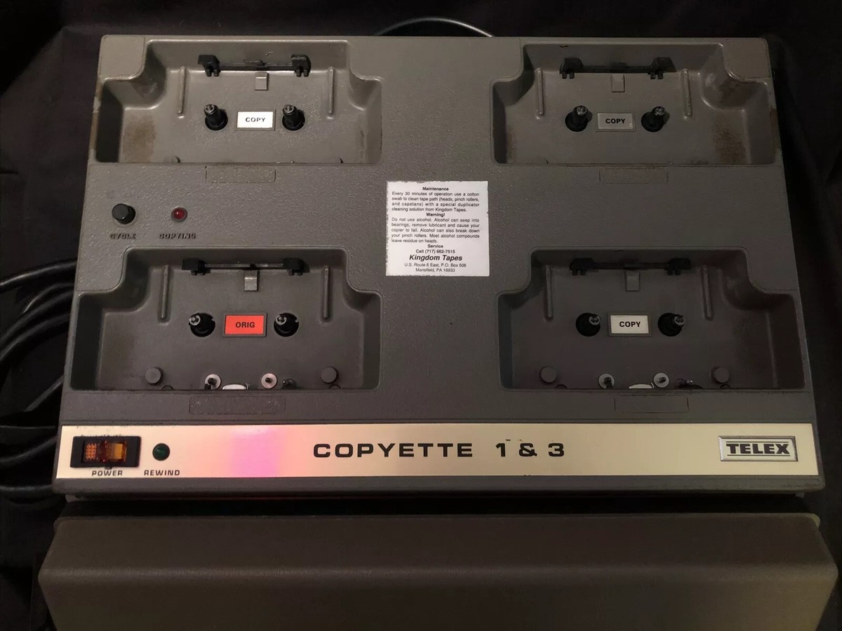 CASSETTE COPIER HIGH SPEED DUPLICATOR for Repair TELEX COPYETTE 1
