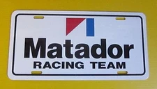 AMC MATADOR RACING TEAM LICENSE PLATE TAG 1971 1972 1973 1974 1975 1976 1977