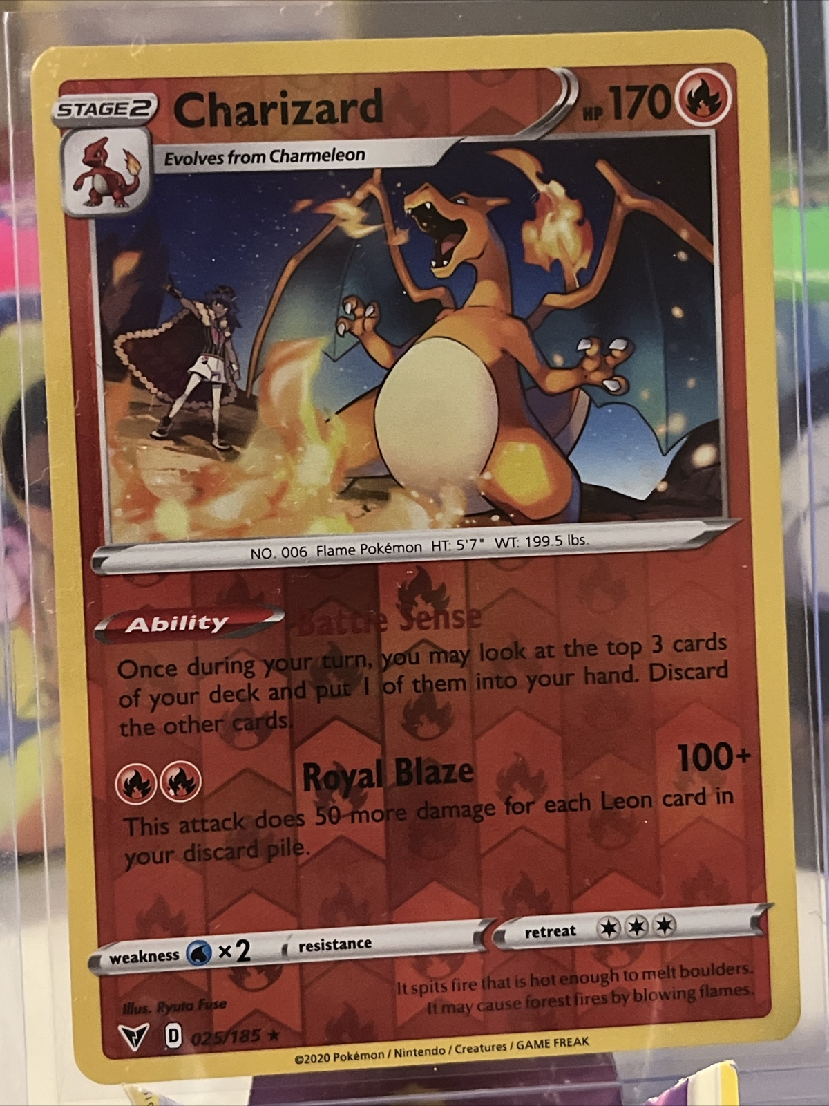 Pokémon TCG Charizard Vivid Voltage 025/185 Reverse Holo Rare NM