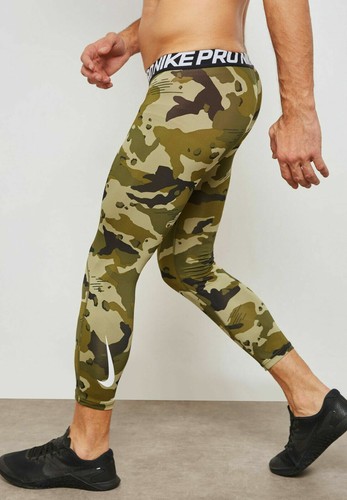 Nike Pro Men's Green/Black/Camo Print 3 