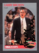 LARRY BROWN AUTOGRAPH ON CARD MINT CONDITION