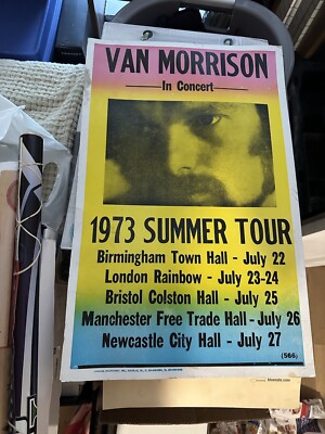 Hal McIntyre ビンテージ コンサートポスター Vintage TRIBUNE SHOWPRINT Poster 1973 Van Morrison Summer Tour