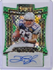 DEION BRANCH 2023 Panini Select Signatures Green Prizm Die-Cut 5/5 SSP