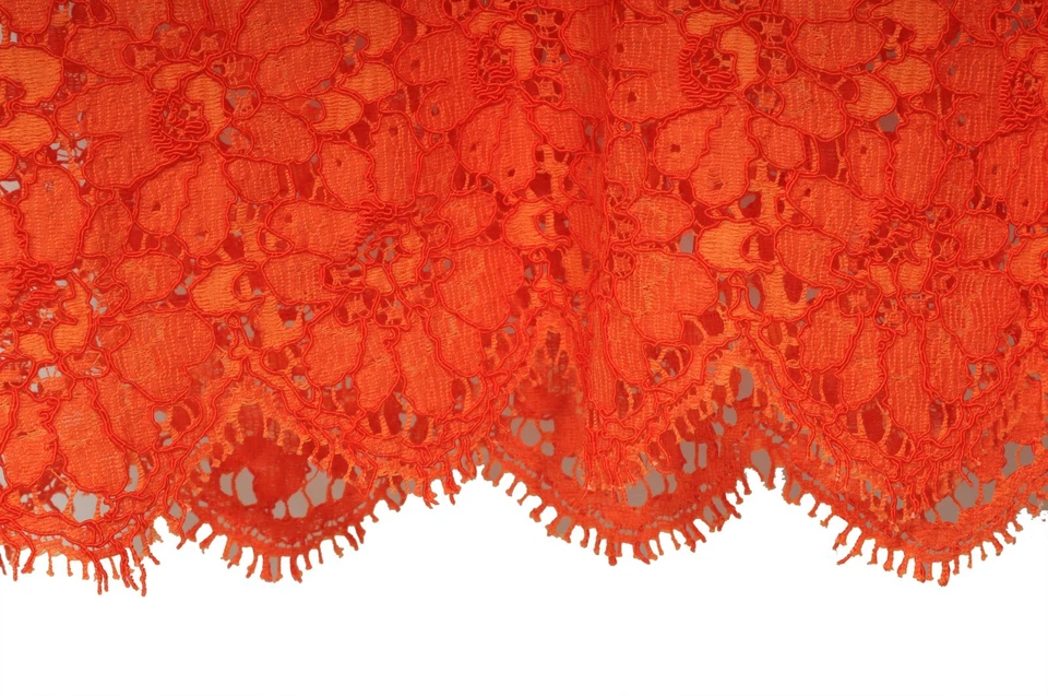 Gucci Womens Orange Floral Embroidered Lace Sleeveless Blouse Size Medium IT 42 - Image 4 of 4