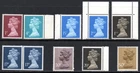 SCARCER HARRISON PHOSPHOR BAND MACHINS (10) FINE MNH.