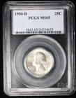 1950-D Washington Silver Quarter 25c PCGS MS65