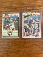 Pat Haden Rams USC Lot of 1st (2) Cards 1977 Topps Rookie #18 & 1978 #130 EX