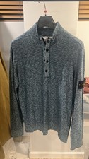 Stone Island Wool Button Down Quarter Zip Retail 485 NWT Runs Small
