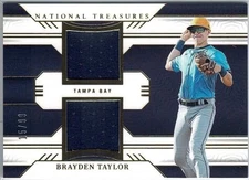 2024 Panini National Treasures Brayden Taylor (Rays) Dual Patch /99 No. GSD-BT