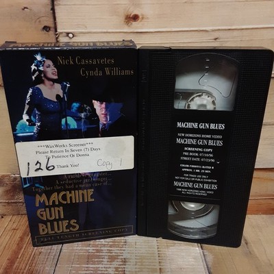 Machine Gun Blues VHS Used Screener Gangster Crime Jazz Singer Copy 1