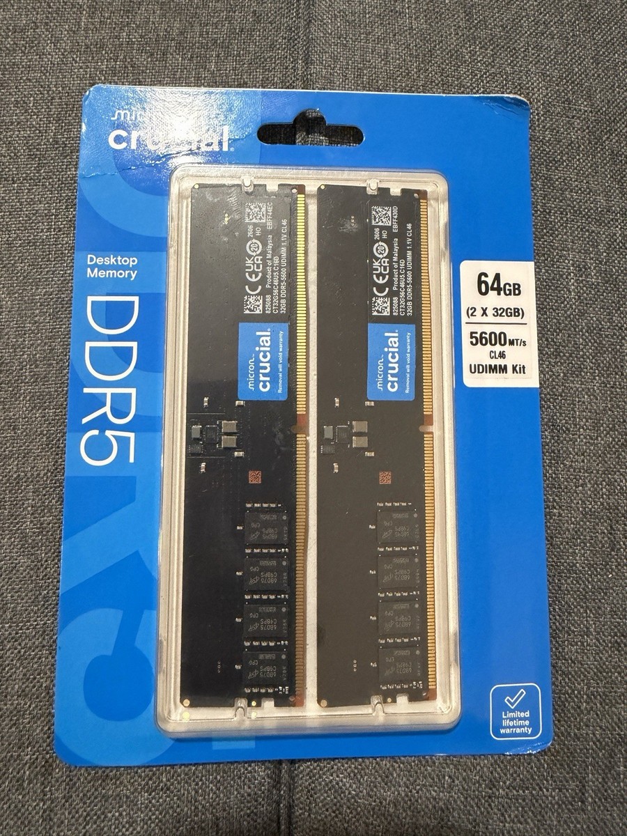 Buy Crucial RAM 64GB Kit (2x32GB) DDR5 5600MHz Desktop Memory