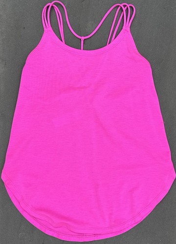 Ivivva by Lululemon Girls Tank Top size 10 Criss Cross Back Serene Heart Tank - Picture 2 of 6