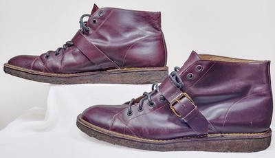 Marc Jacobs Italy Y2K Leather Buckle Lace Up Boots Men's Size 10