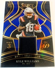 2025 Panini Select - Draft Selections Memorabilia Kyle Williams #DSM-KWS Blue...