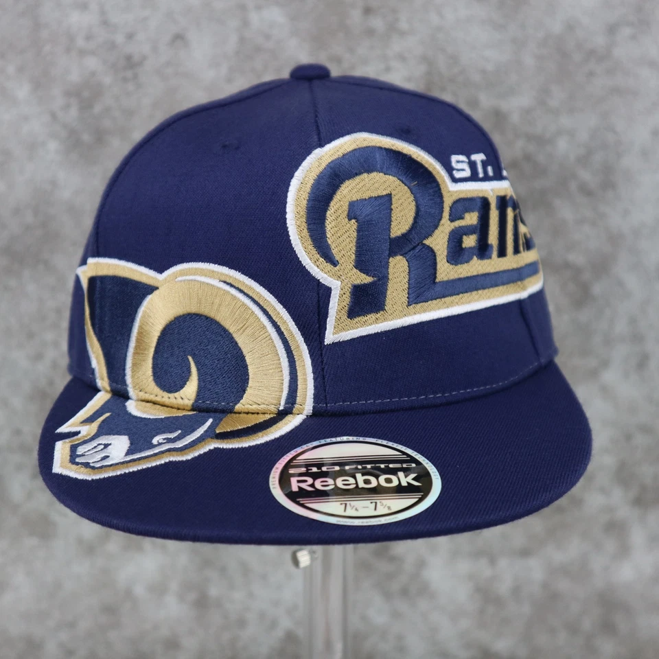 Gorra de pelota St. Louis Rams Reebok para hombre NFL Flexfit grande 7 1/4 - 7 5/8 Foto 2 de 4