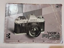 Yashica FX-103 Camera Manual Program Original Manual In English, German, French