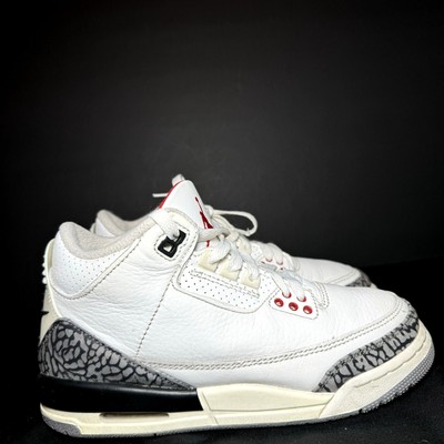 Size 4 - Nike Air Jordan 3 Retro GS White Cement Reimagined Men's Shoes