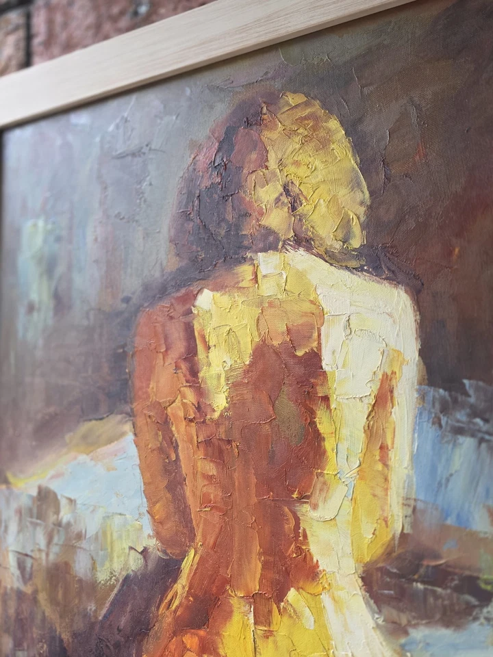 Framed Painting By French Art Student - Purchased In Paris - image 2 of 3