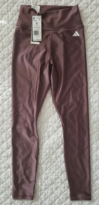 Adidas Women Training Shadow Fig Optime Essentials Shine leggings (IX4985) Sz S