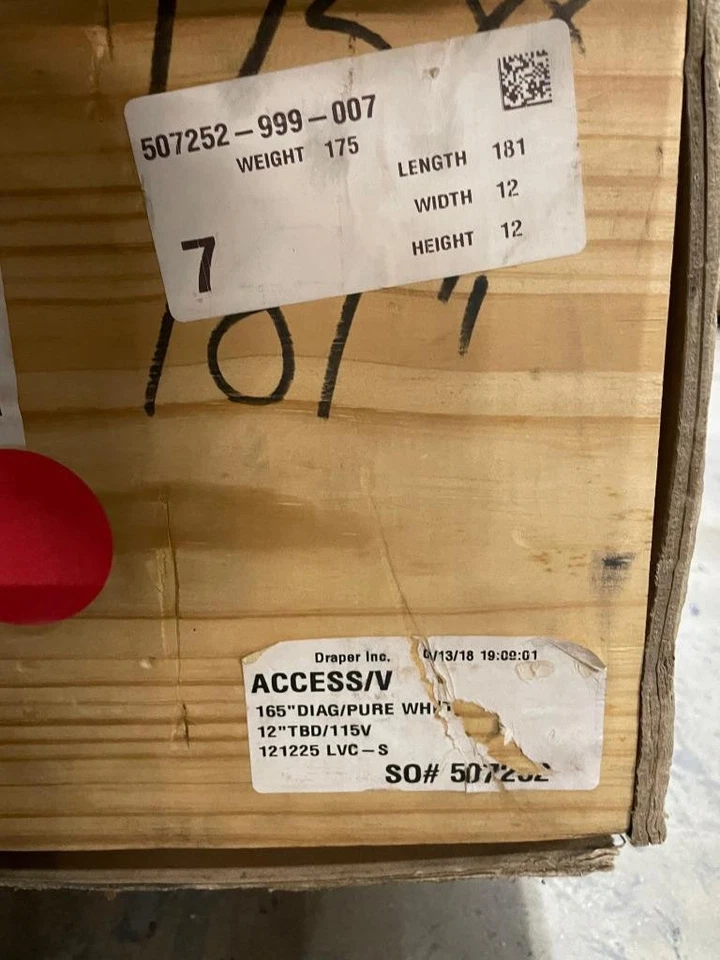 Tela de projeção Draper Access V 165" DIAG/BRANCO PURO 12" TBD/115V | 507252 - Imagem 4 de 4